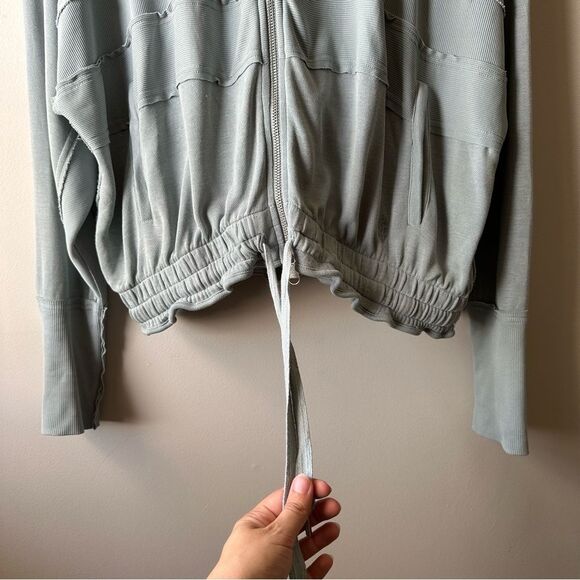 Free People Movement Trekking Out Zip Up Boho Athletic Hooded Sweatshirt Size S - Picture 6 of 11